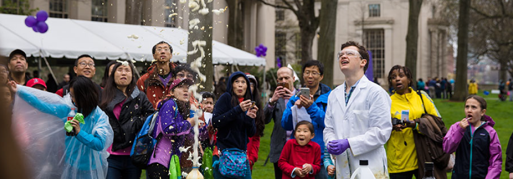 Scientist performing experiment at the MIT2016 Celebration